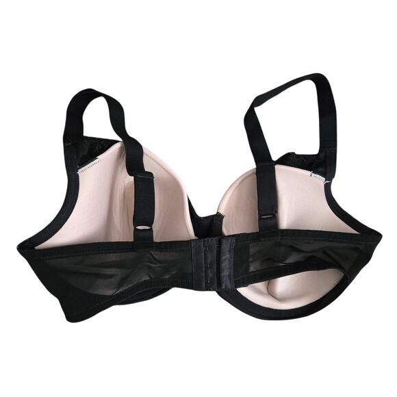 Black and Beige  Tempting Plush Contoured Lacey Paramour Bra Size 36DDD 135061 - Picture 3 of 6